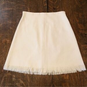 Rebecca Taylor ivory tweed skirt. Size 4.